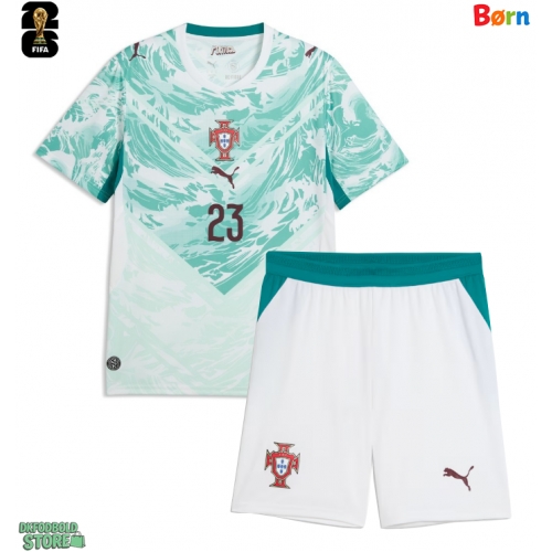 Portugal Vitinha #23 Replika Babytøj Udebanesæt Børn VM 2026 Kortærmet (+ Korte bukser)